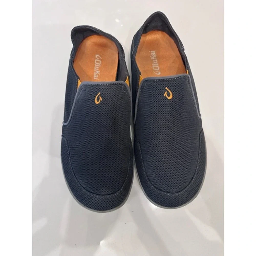 OluKai Men's‎ Slip-On Shoes Size 9.5 Gray Mesh Comfort Casual Loafers Excellent